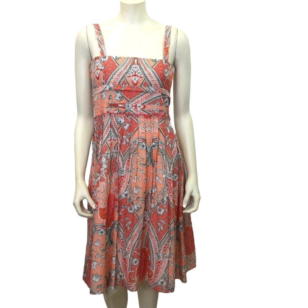 ANN TAYLOR fit and flare  floral‎ Print  DRESS size 4